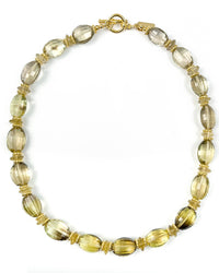 AAA Quality Lemon Quartz Statement Necklace