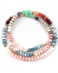 Rainbow Multi-Opal Strand Necklace