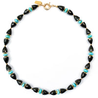 Black Spinel & Arizona Sleeping Beauty Turquoise Necklace