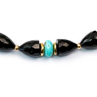 Black Spinel & Arizona Sleeping Beauty Turquoise Necklace