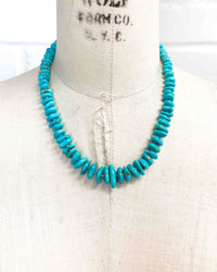 Hand-Knotted Natural Un-Dyed Sleeping Beauty Turquoise Nugget Necklace