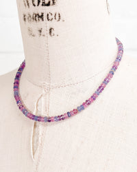 Tanzanite, Pink Sapphire, & Amethyst Gemstone Strand Necklace