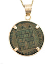10k Gold Genuine Ancient Roman Coin Necklace (Constantine the Great; 306-337 A.D.)
