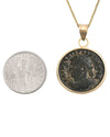 10k Gold Genuine Ancient Roman Coin Necklace (Crispus; 316-326 A.D.)