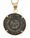 10k Gold Genuine Ancient Roman Coin Necklace (Crispus; 316-326 A.D.)