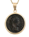 10k Gold Genuine Ancient Roman Coin Necklace (Crispus; 316-326 A.D.)