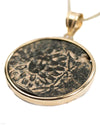 10K Gold Genuine Ancient Greek Coin Necklace (Medusa; 85-65 B.C.)