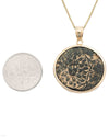 10K Gold Genuine Ancient Greek Coin Necklace (Medusa; 85-65 B.C.)