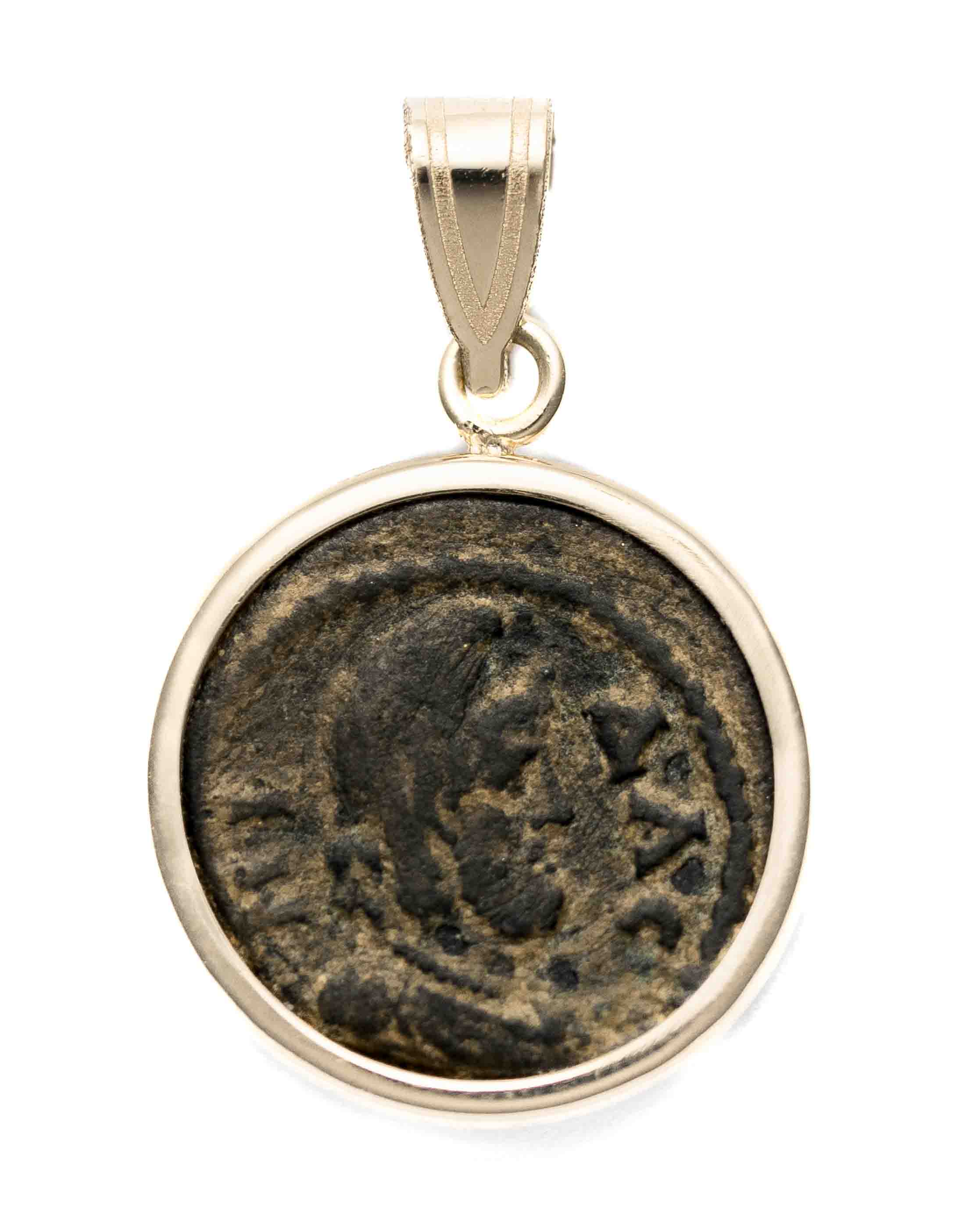 10k Gold Genuine Ancient Greek Coin Necklace King Midas 138 193 A.D. MILLER MAE DESIGNS