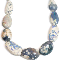 14k Gold Natural Large Australian Opal Nugget Knotted Statement Necklace