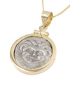 14k Gold Genuine Ancient Greek Coin Necklace (Medusa; 4th Century B.C.)