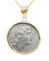14k Gold Genuine Ancient Roman Coin Necklace (Bonus Eventus; 69 B.C.)