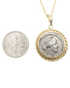 14k Genuine Ancient Roman Coin Necklace (Venus; 55 B.C.)