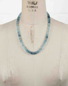 14k Gold Aquamarine Hand-Knotted Necklace