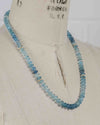 14k Gold Aquamarine Hand-Knotted Necklace