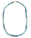 14k Gold Aquamarine Hand-Knotted Necklace
