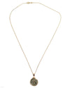 14k Gold Genuine Ancient Greek Coin Necklace (Athena/Owl; 200-133 B.C.)