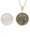 14k Gold Genuine Ancient Greek Coin Necklace (Athena/Owl; 200-133 B.C.)
