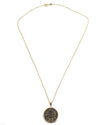 14k Gold Genuine Ancient Byzantine Coin Necklace (Christ, King of Kings; 976-1025 A.D.)