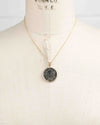 14k Gold Genuine Ancient Byzantine Coin Necklace (Christ, King of Kings; 976-1025 A.D.)