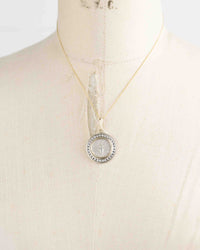 14k Gold & Diamond Genuine Ancient Greek Coin Necklace (Artemis Bee; 172-110 B.C.)