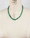 14k Gold Natural Brazilian Emerald Light Green Knotted Necklace