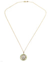 14k Gold & Emerald Genuine Ancient Greek Coin Necklace (Persephone; 340-330 B.C.)