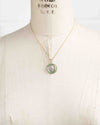 14k Gold & Emerald Genuine Ancient Greek Coin Necklace (Persephone; 340-330 B.C.)