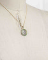 14k Gold & Emerald Genuine Ancient Greek Coin Necklace (Persephone; 340-330 B.C.)
