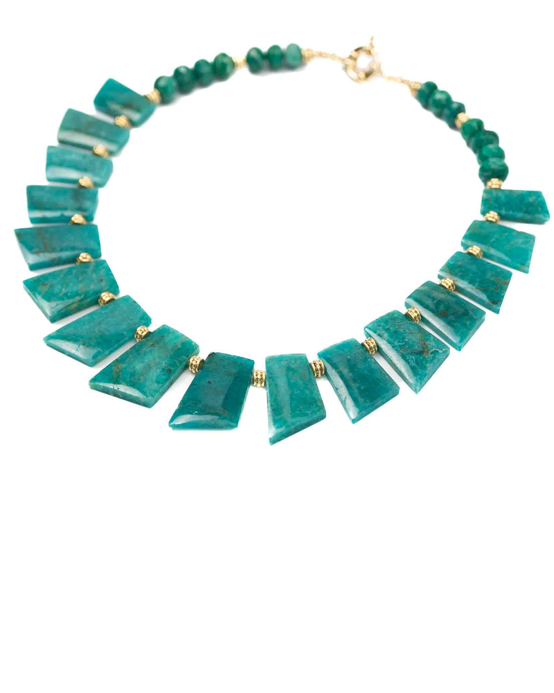 Reversible Amazonite Statement Necklace