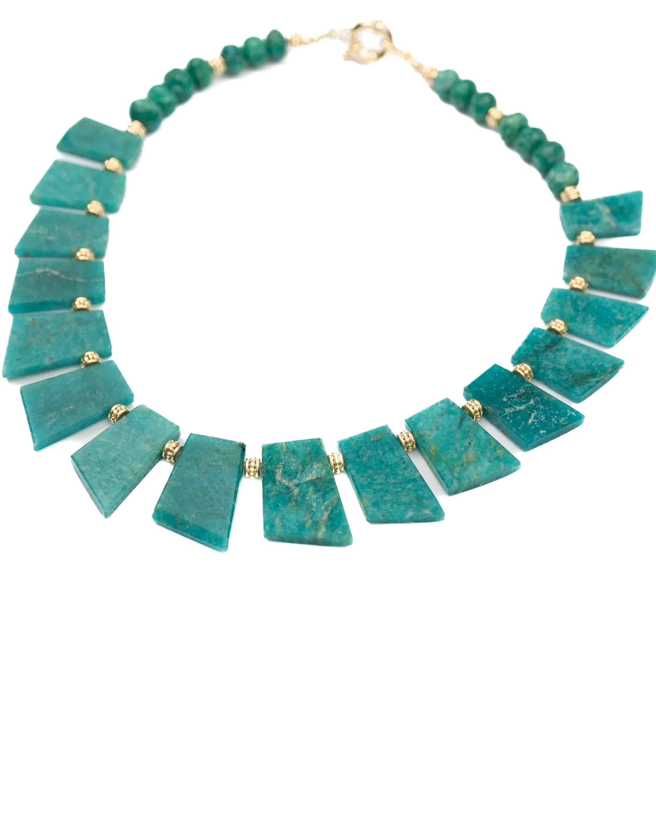 Reversible Amazonite Statement Necklace