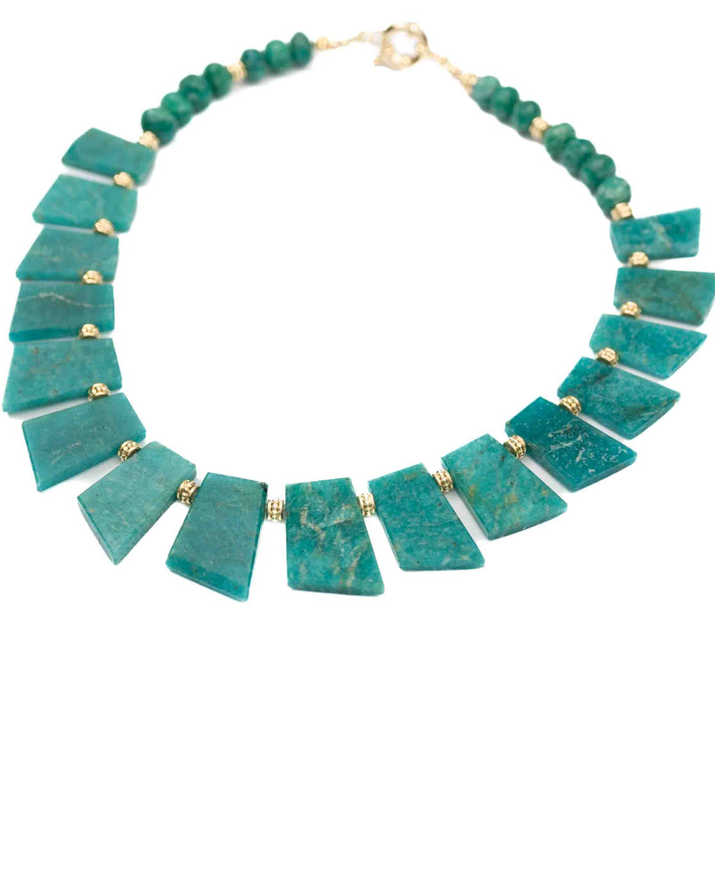 Reversible Amazonite Statement Necklace