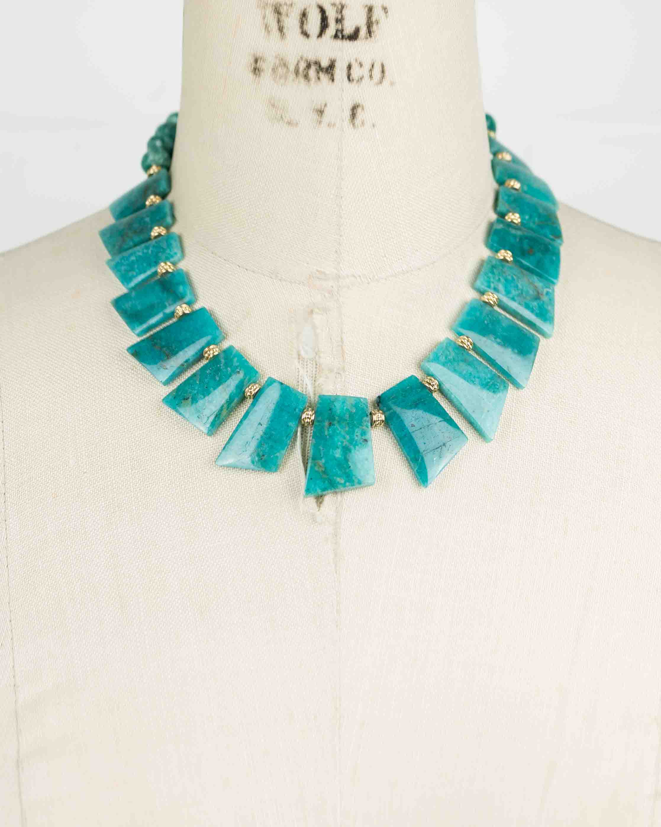 Reversible Amazonite Statement Necklace