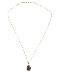 14k Gold Genuine Ancient Biblical/Judaean Coin Necklace (Widow's Mite; 103-73 B.C.)