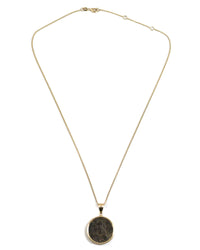 14k Gold Genuine Ancient Byzantine Coin Necklace (Christ, King of Kings; 976-1025 A.D.)