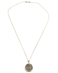 14k Gold Genuine Ancient Byzantine Coin Necklace (Christ, King of Kings; 976-1025 A.D.)