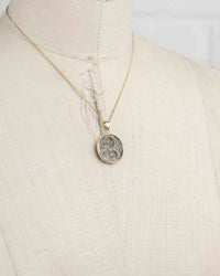 14k Gold Genuine Ancient Byzantine Coin Necklace (Christ, King of Kings; 976-1025 A.D.)