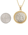 14k Gold Genuine Ancient Greek Coin Necklace (Alexander the Great; 336-323 B.C.)