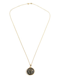 14k Gold Genuine Ancient Greek Coin Necklace (Apollo; 275-265 B.C.)