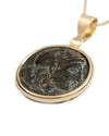 14k Gold Genuine Ancient Greek Coin Necklace (Apollo; 400-301 B.C.)