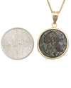 14k Gold Genuine Ancient Greek Coin Necklace (Apollo; 400-301 B.C.)