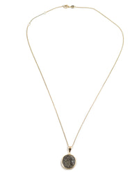 14k Gold Genuine Ancient Greek Coin Necklace (Apollo; 400-301 B.C.)