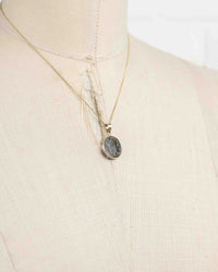 14k Gold Genuine Ancient Greek Coin Necklace (Apollo; 400-301 B.C.)