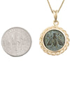 14k Gold Genuine Ancient Greek Coin Necklace (Artemis Bee; 390-300 B.C.)