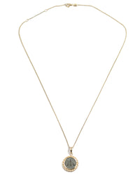 14k Gold Genuine Ancient Greek Coin Necklace (Artemis Bee; 390-300 B.C.)
