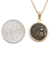 14k Gold Genuine Ancient Greek Coin Necklace (Artemis Bee; 390-300 B.C.)