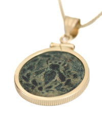 14k Gold Genuine Ancient Greek Coin Necklace (Artemis Bee; 200 B.C.)