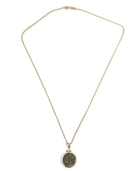 14k Gold Genuine Ancient Greek Coin Necklace (Artemis Bee; 200 B.C.)