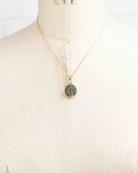 14k Gold Genuine Ancient Greek Coin Necklace (Artemis Bee; 200 B.C.)