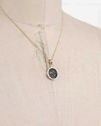 14k Gold Genuine Ancient Greek Coin Necklace (Athena/Owl; 200-133 B.C.)